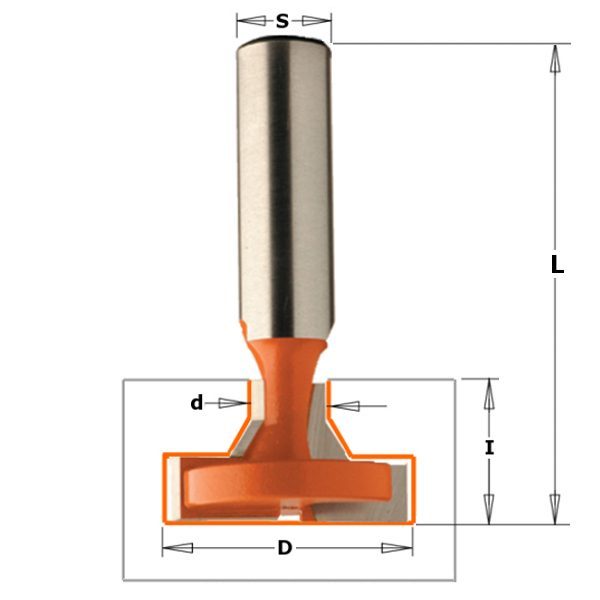 Set di 3 frese CMT per ante e porte in vetro - Tooltarget